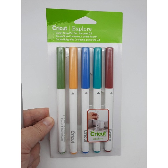 Cricut CANDY SHOP Cricut Explore Set of 5 Fine Point 0.4 Pen Set New Opened Pack - Picture 1 of 4